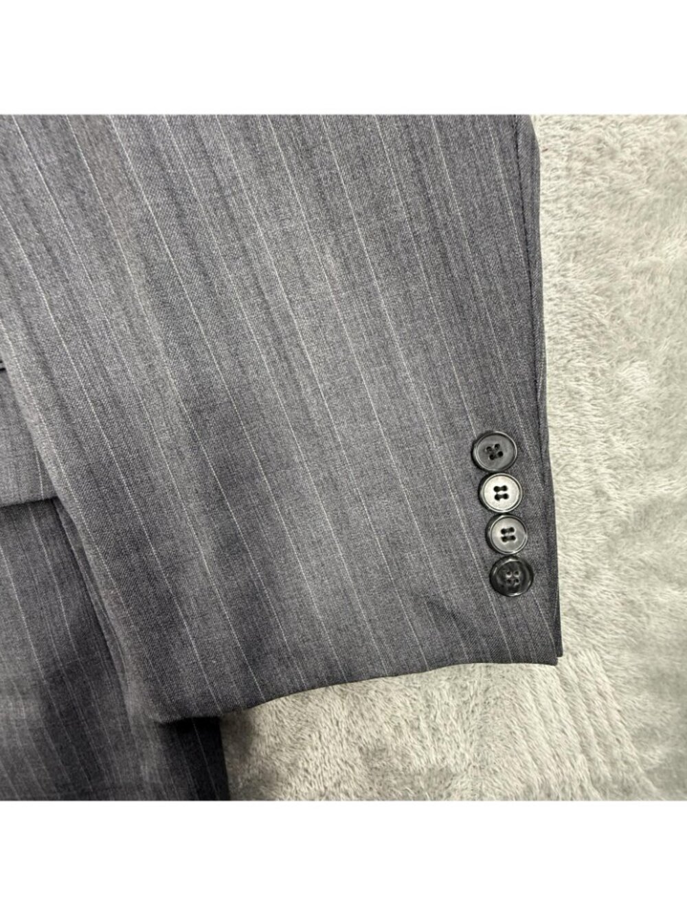 Gianfranco Ruffini Suit Jacket Mens 48XL Gray Pinstripe Wool Super 100s 2 Button - Picture 8 of 16